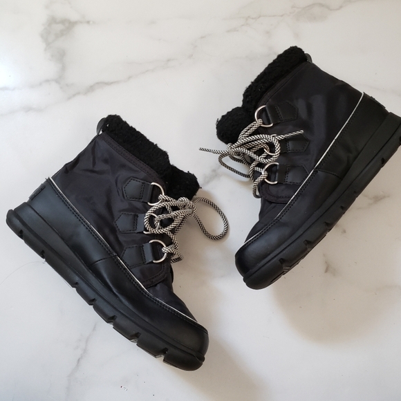 Sorel Explorer Carnival Weather Winter Snow Boots Black Size 6.5 - Picture 2 of 7